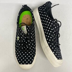Cariuma OCA Low Polka Dot Canvas Lace Up Sneaker Shoes Size 10
